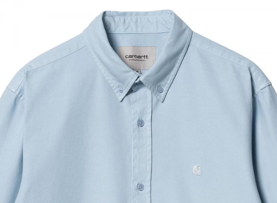 Carhartt Bolton Shirt Air Sky Garment Dyed I030238 - Carhartt Wip