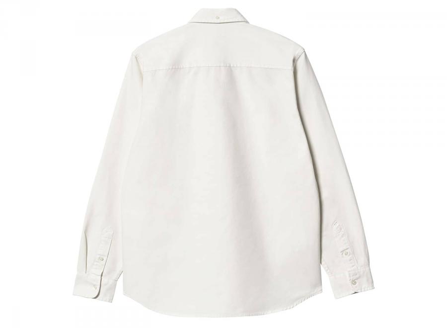 Carhartt Bolton Shirt White Garment Dyed I030238 - Carhartt Wip