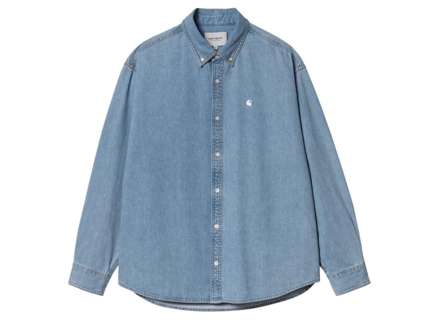 Carhartt Lucas Shirt Blue Bleached I034525 - Carhartt Wip