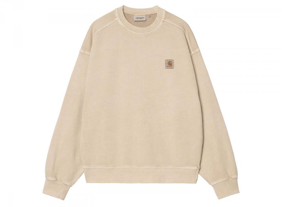 Carhartt Nelson Sweat Fleur De Sel Garment Dyed I029957 - Carhartt Wip