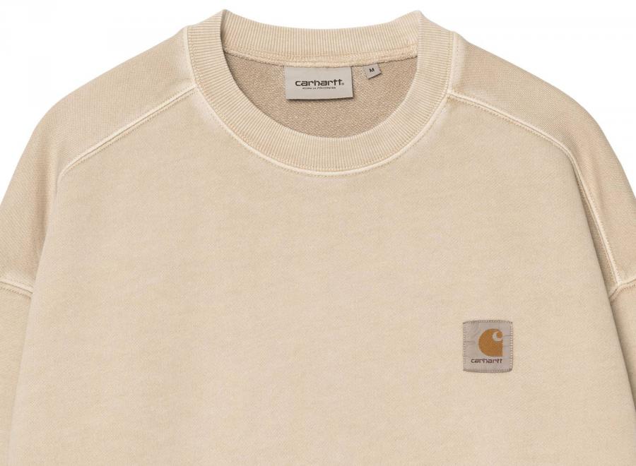 Carhartt Nelson Sweat Fleur De Sel Garment Dyed I029957 - Carhartt Wip