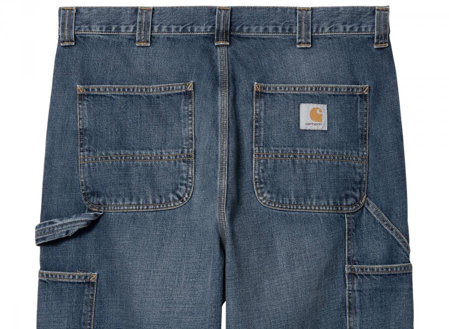 Carhartt OG Single Knee Pant Blue Dark Used Wash I034871 - Carhartt Wip
