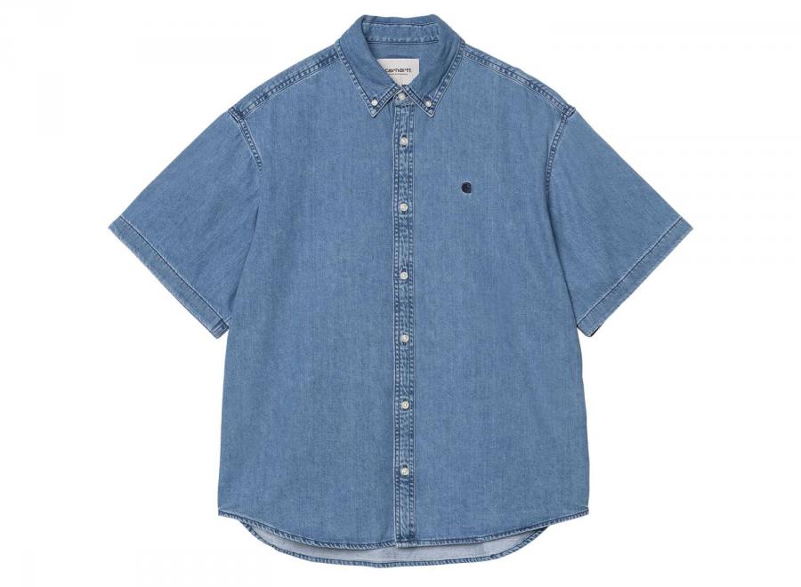 Carhartt Lucas SS Shirt Blue Stone Washed I034575 - Carhartt Wip
