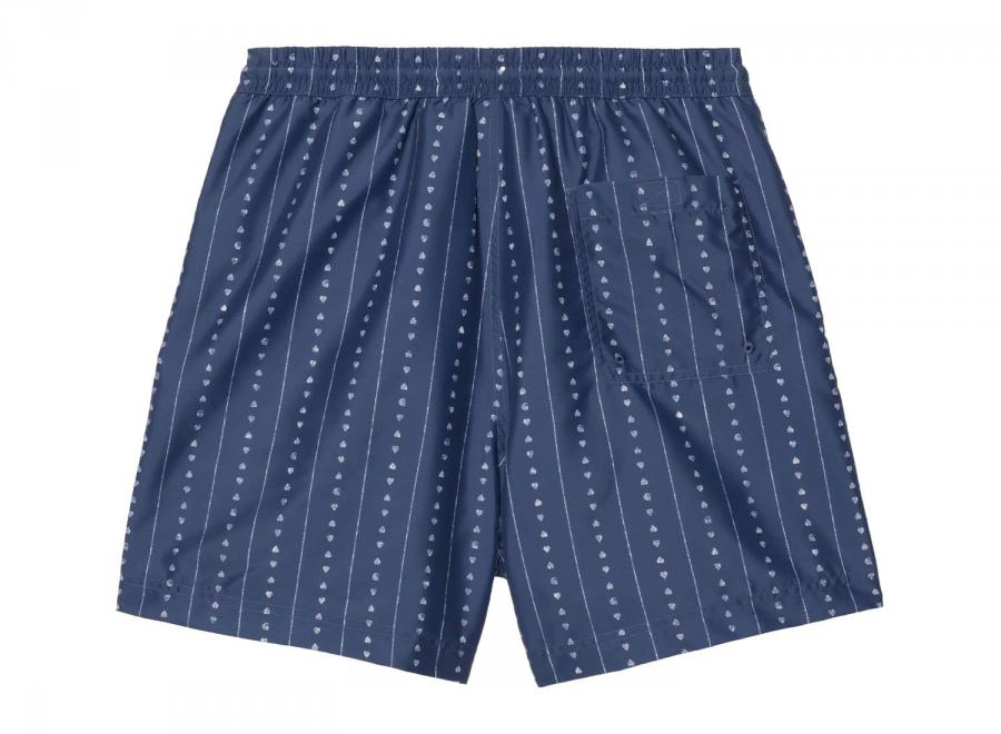 Carhartt Slater Swim Trunks Heart C Pinstripe Ink / Natural I035063 - Carhartt Wip