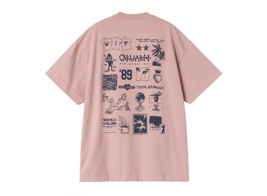 Carhartt WIP Femme Modal Tshirt Glassy Pink I035505_1NJ_XX_03 - Carhartt Wip