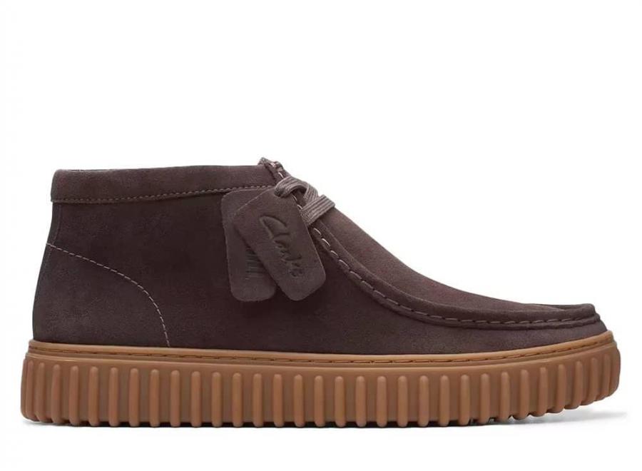 Clarks Torhill Hi Dark Brown Suede 26174935 - Clarks