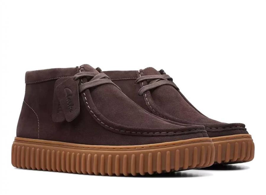 Clarks Torhill Hi Dark Brown Suede 26174935 - Clarks