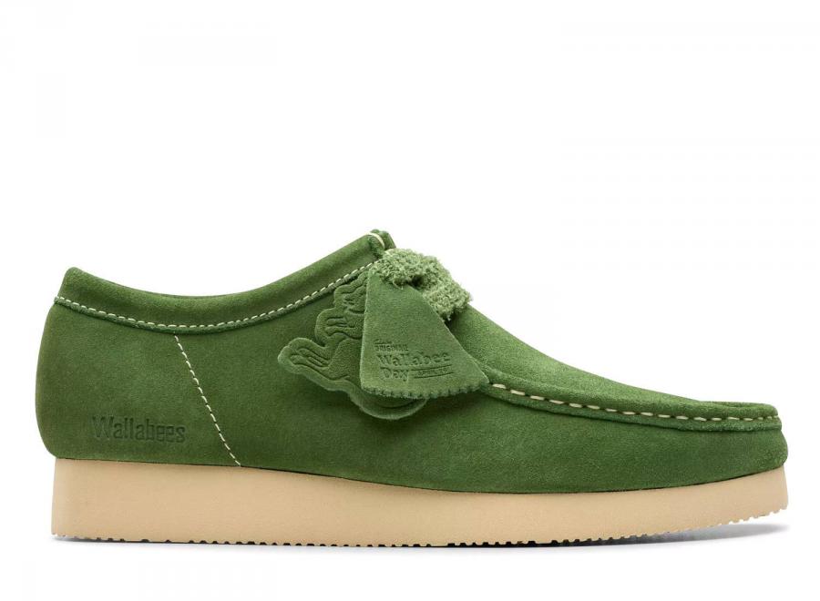 Clarks Wallabee 2604 Green Suede 26182222 - Clarks