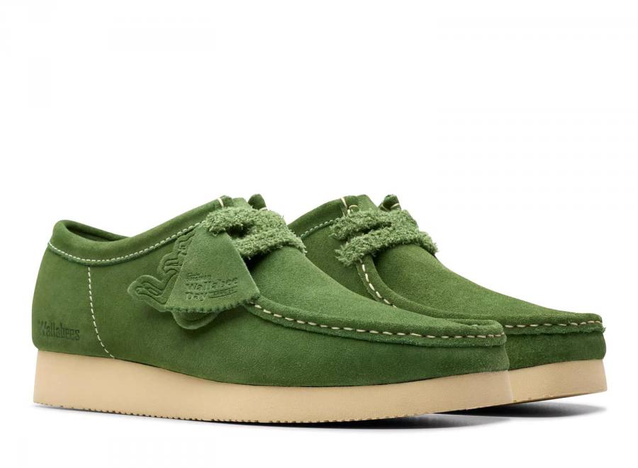Clarks Wallabee 2604 Green Suede 26182222 - Clarks