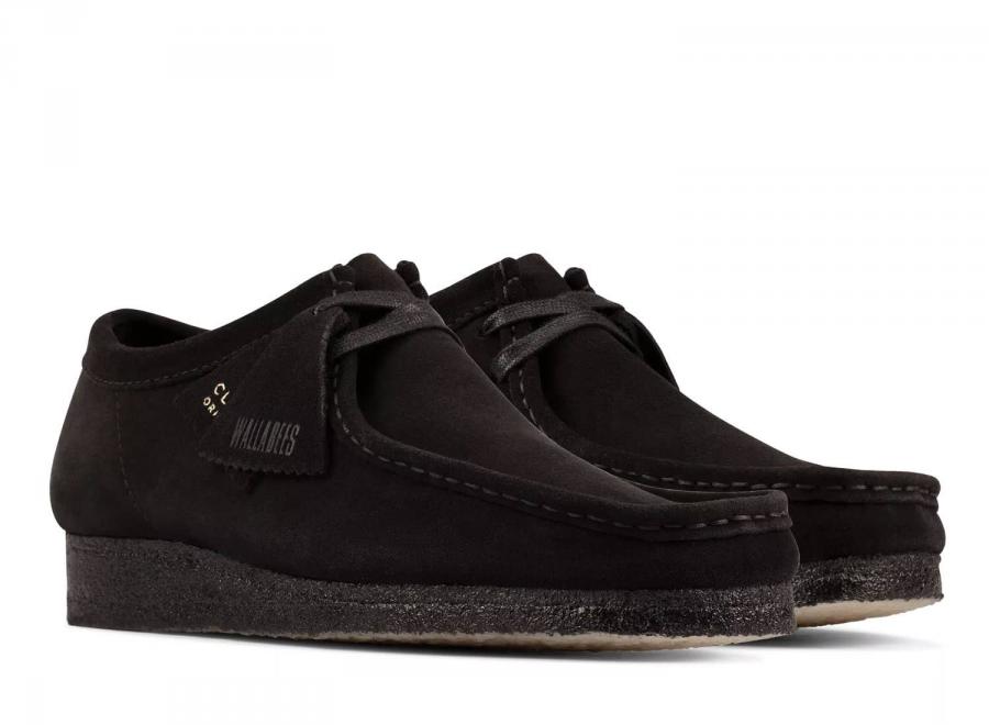 Clarks Wallabee Suede Black 261555197 - Clarks