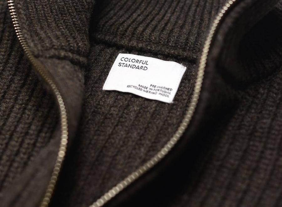 Colorful Standard Merino Quarter Zip Coffee Brown - Colorful Standard