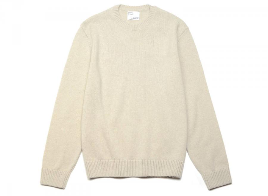 Colorful Standard Merino Wool Crew Ivory White - Colorful Standard