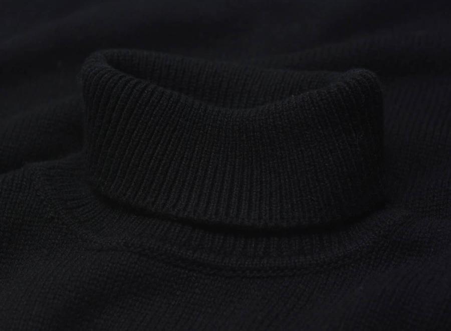 Colorful Standard Merino Wool Turtleneck Black - Colorful Standard