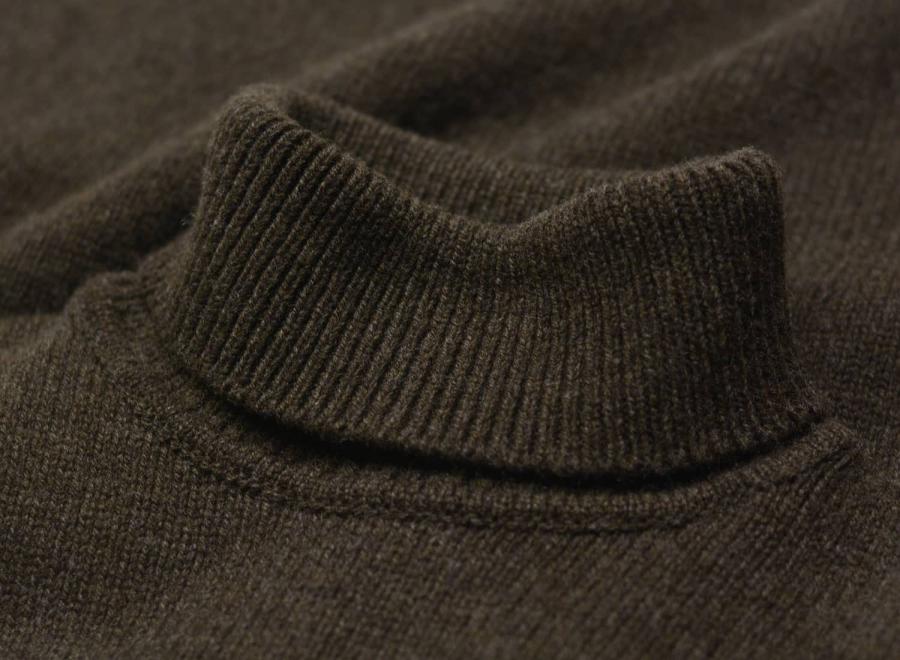 Colorful Standard Merino Wool Turtleneck Coffee Brown - Colorful Standard