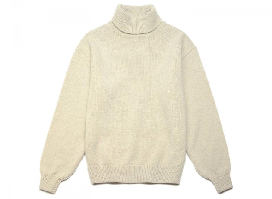 Colorful Standard Merino Wool Turtleneck Ivory White - Colorful Standard