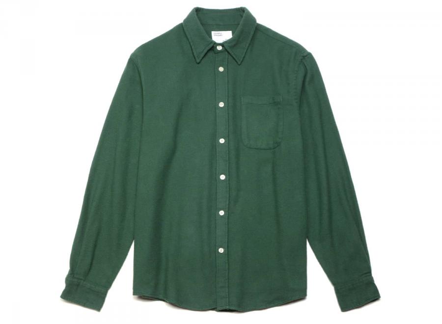 Colorful Standard Organic Flannel Shirt Emerald Green - Colorful Standard