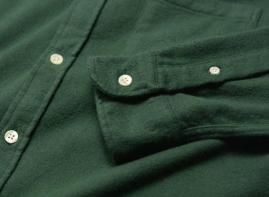 Colorful Standard Organic Flannel Shirt Emerald Green - Colorful Standard