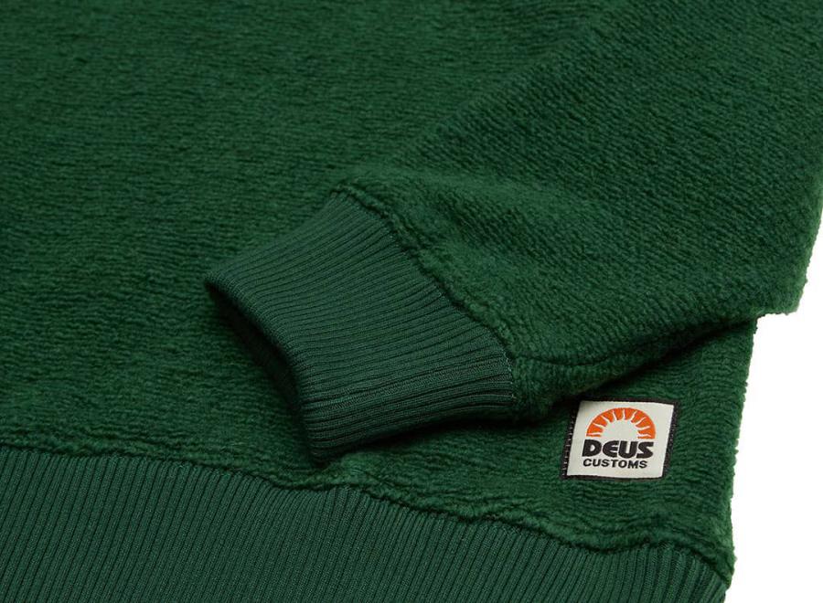 Deus Ex Machina Reo Textured Fleece Forest Green - Deus Ex Machina