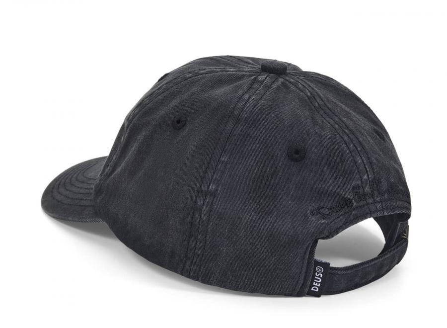 Deus Ex Machina Shield Garment Dyed Dad Cap Black DMF257382 - Deus Ex Machina