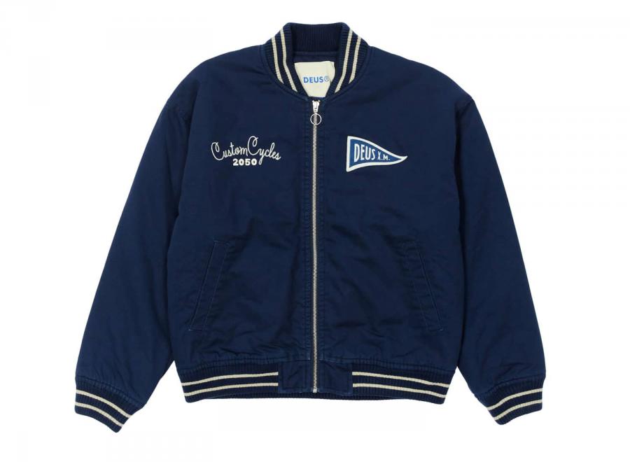 Deus Ex Machina Women 2nd Hand Bomber Mechanic Blue - Deus Ex Machina
