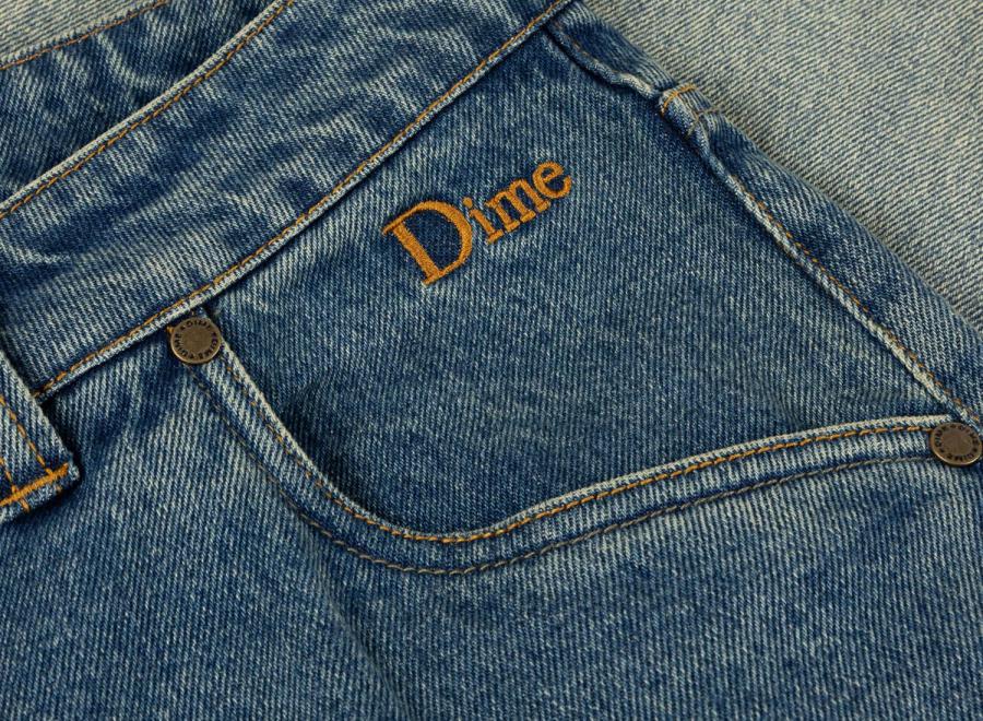 Dime Baggy Denim Pants Dipped Sandblasted Indigo - Dime