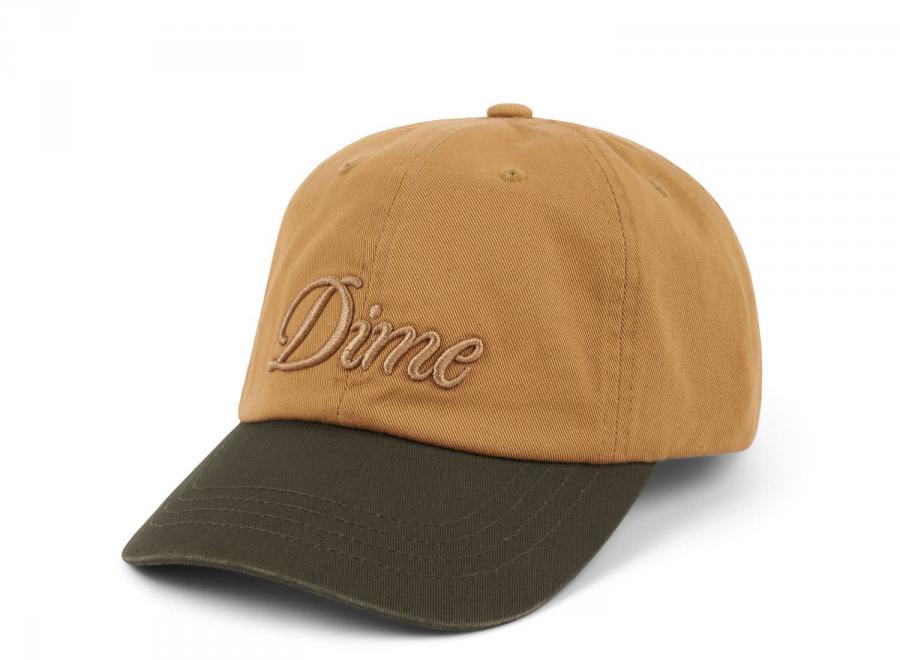 Dime Cursive Low Pro Cap Wheat / Green - Dime