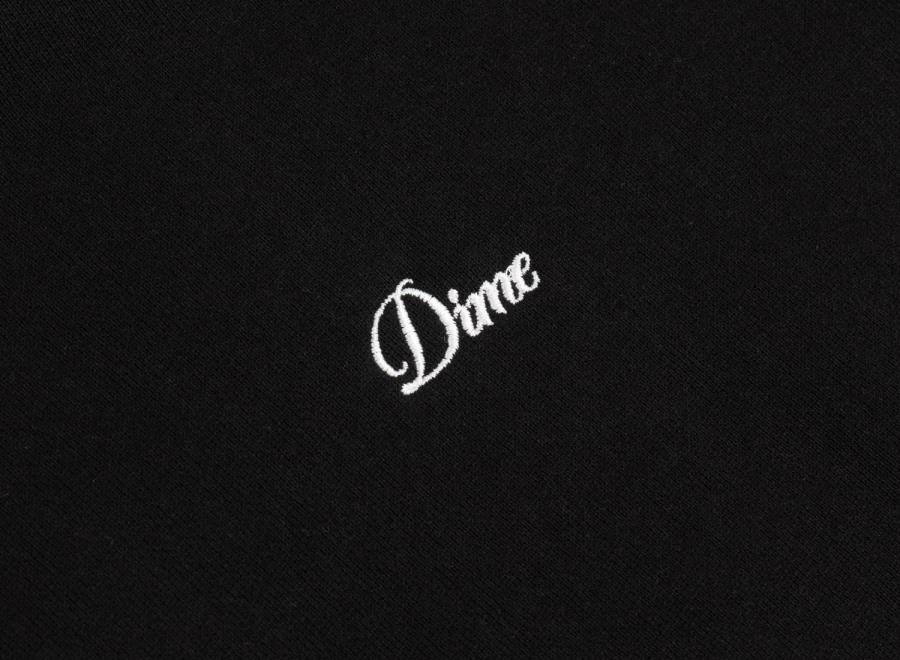 Dime Cursive Small Logo Crew Black - Dime