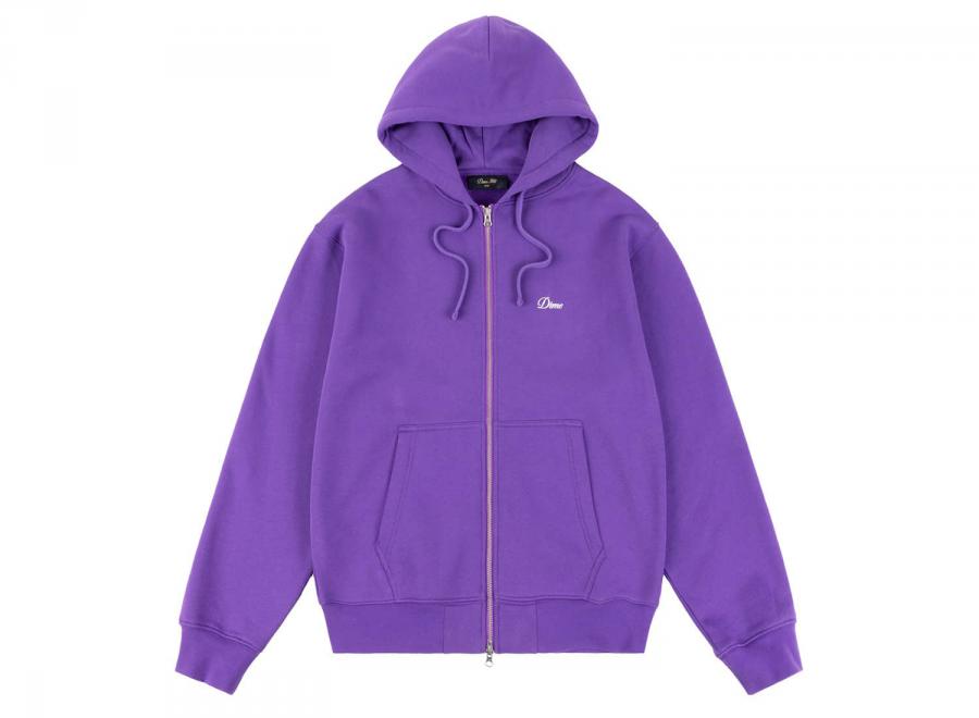 Dime Cursive Zip Hoodie Purple - Dime