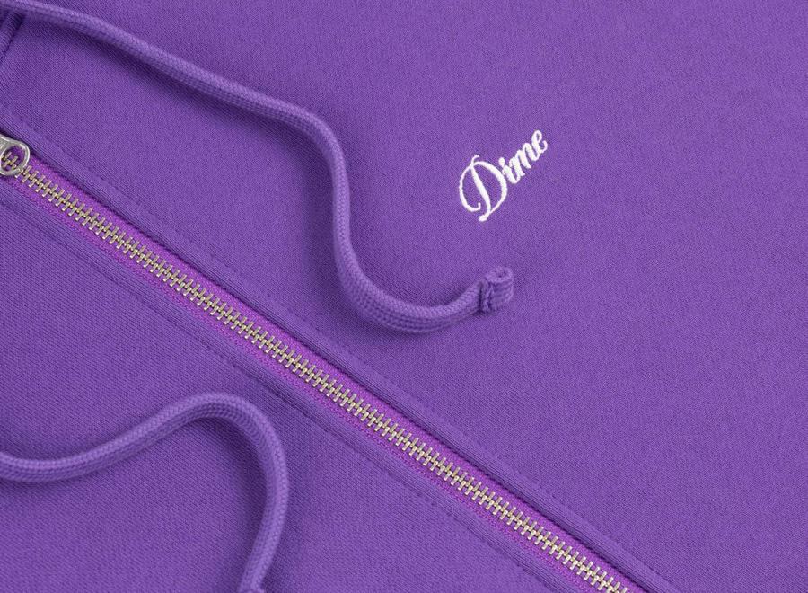 Dime Cursive Zip Hoodie Purple - Dime