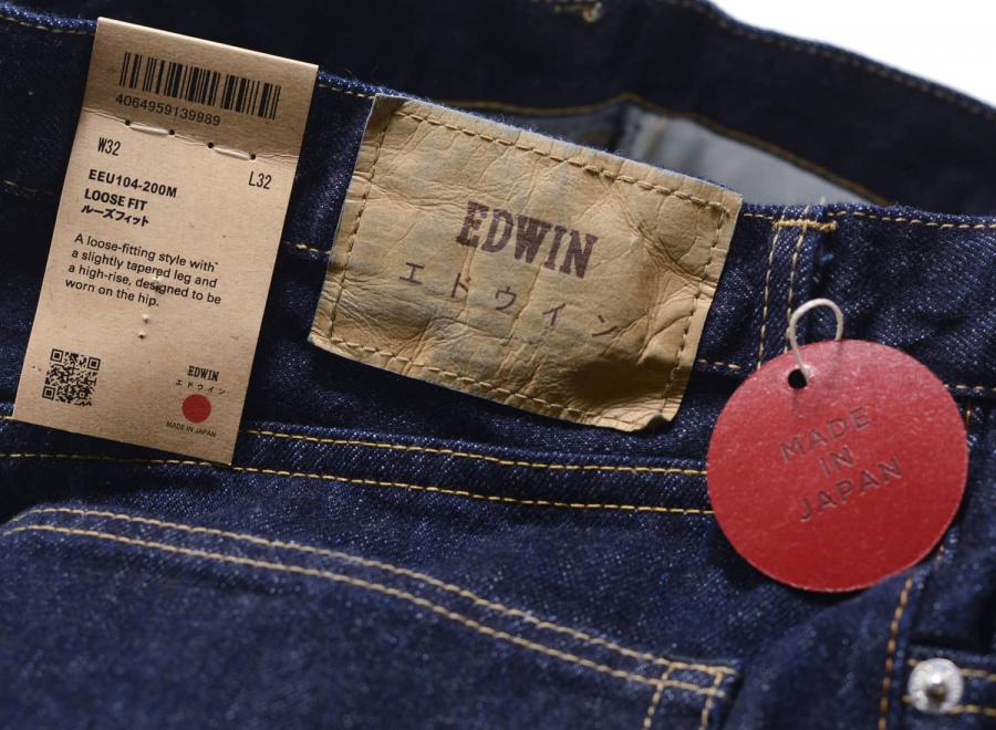 Edwin Loose Fit Kurabo Denim Red Selvage Blue Rinsed I034256 - Edwin