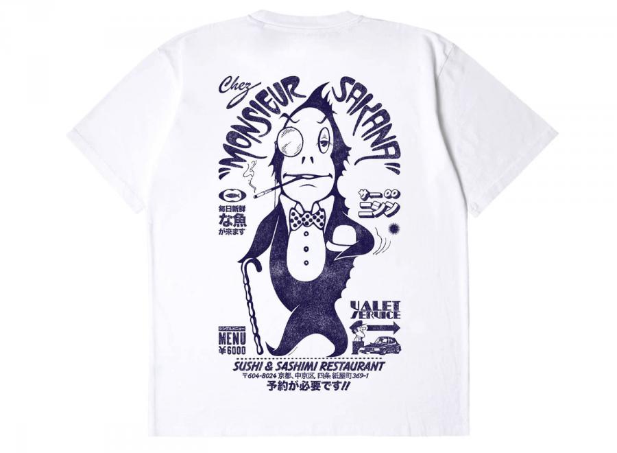 Edwin Monsieur Sakana Tshirt White I036398 - Edwin