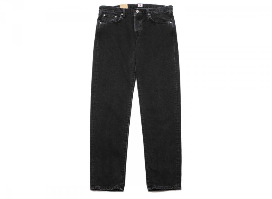 Edwin Regular Tapered Kaihara Right Hand Black Denim Black Dark Used I035082 - Edwin