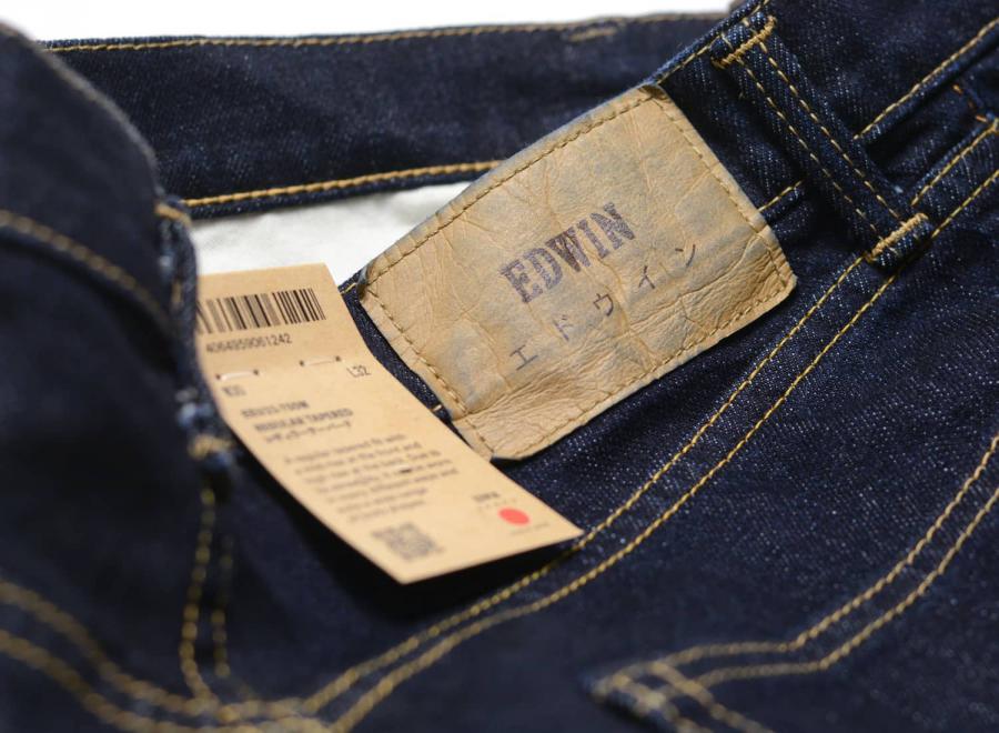 Edwin Regular Tapered Kaihara Stretch Denim Blue Rinsed I032057 - Edwin