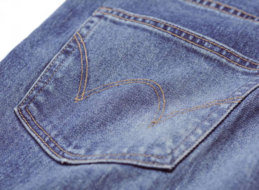 Edwin Slim Tapered Kaihara Pure Indigo Denim Blue Mid Used I032060 - Edwin