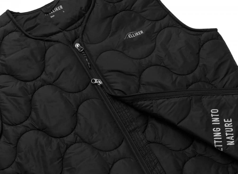 Elliker Satron Insulated Onion Quilt Vest Black - Elliker