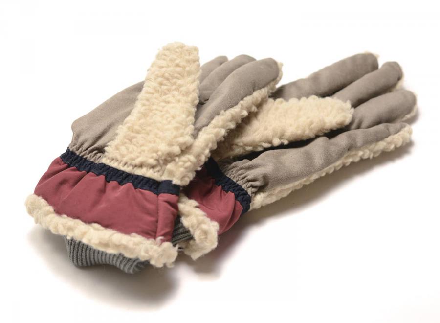 Elmer By Swany EM353 Teddy Glove Beige / Wine - Elmer By Swany