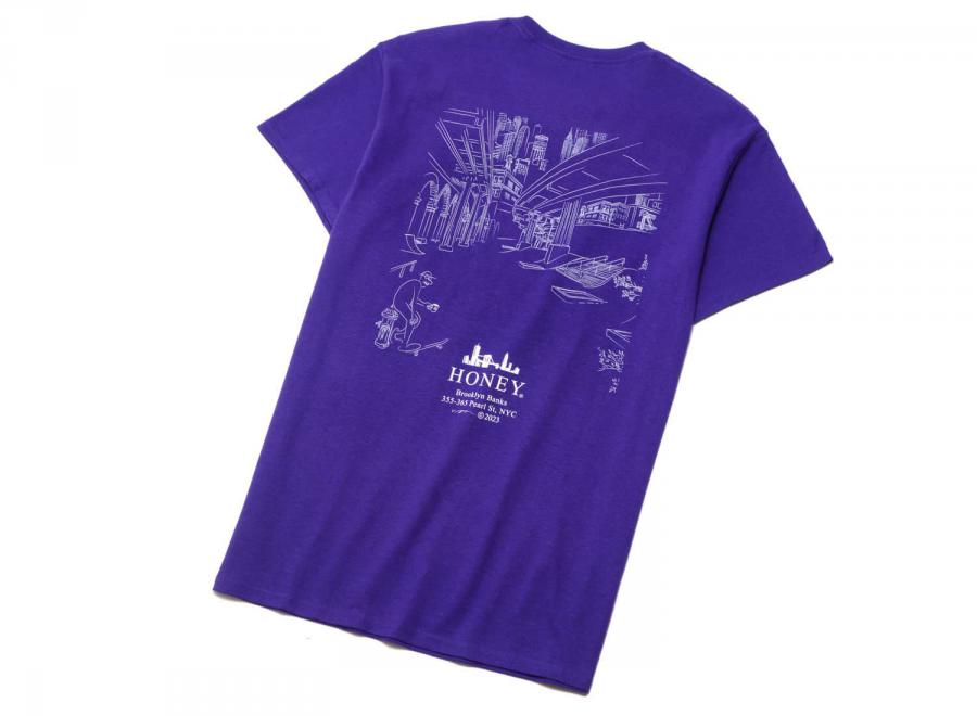 Honey Brooklyn Tee Purple - Honey Skateshop