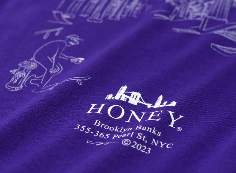 Honey Brooklyn Tee Purple - Honey Skateshop