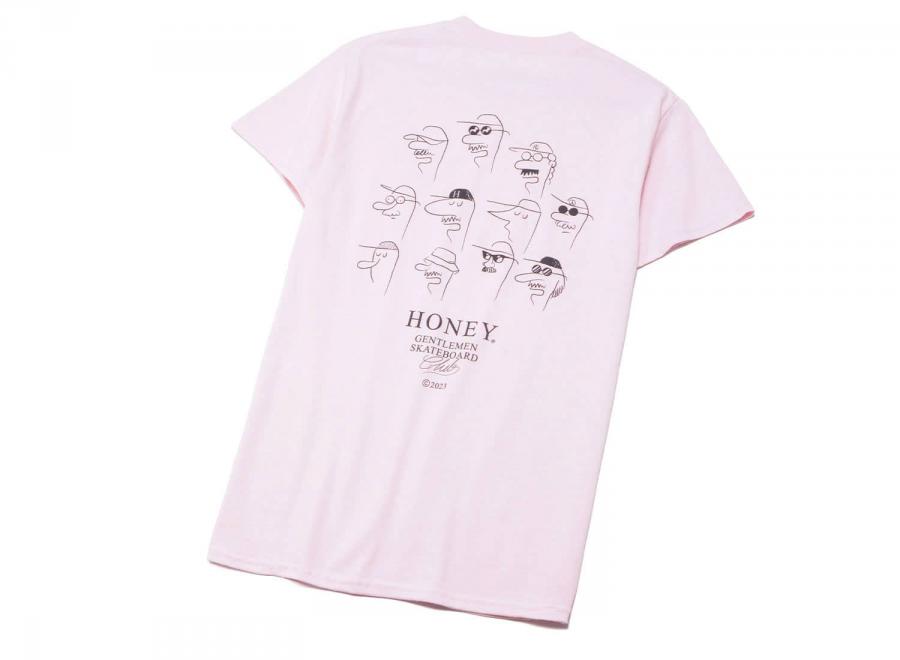 Honey Gentlemen Club Tee Pink - Honey Skateshop