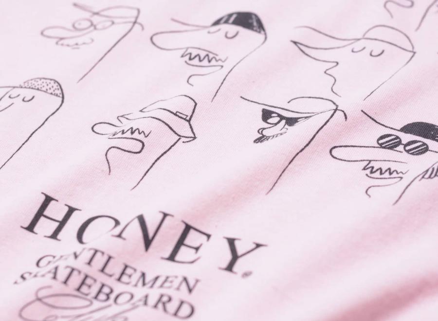 Honey Gentlemen Club Tee Pink - Honey Skateshop