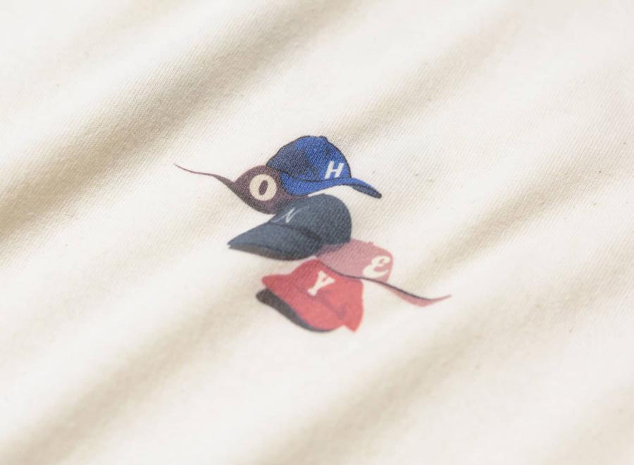Honey Multi Caps Club Tee Ecru - Honey Skateshop