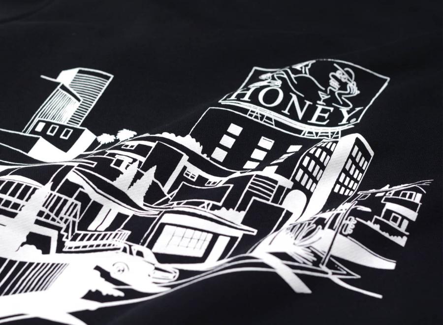 Honey Neighborhood Hoodie Black - Honey Skateshop