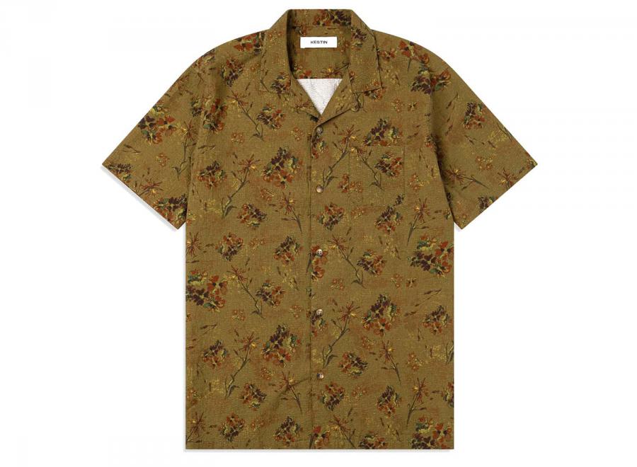 Kestin Crammond Floral Shirt Olive - Kestin