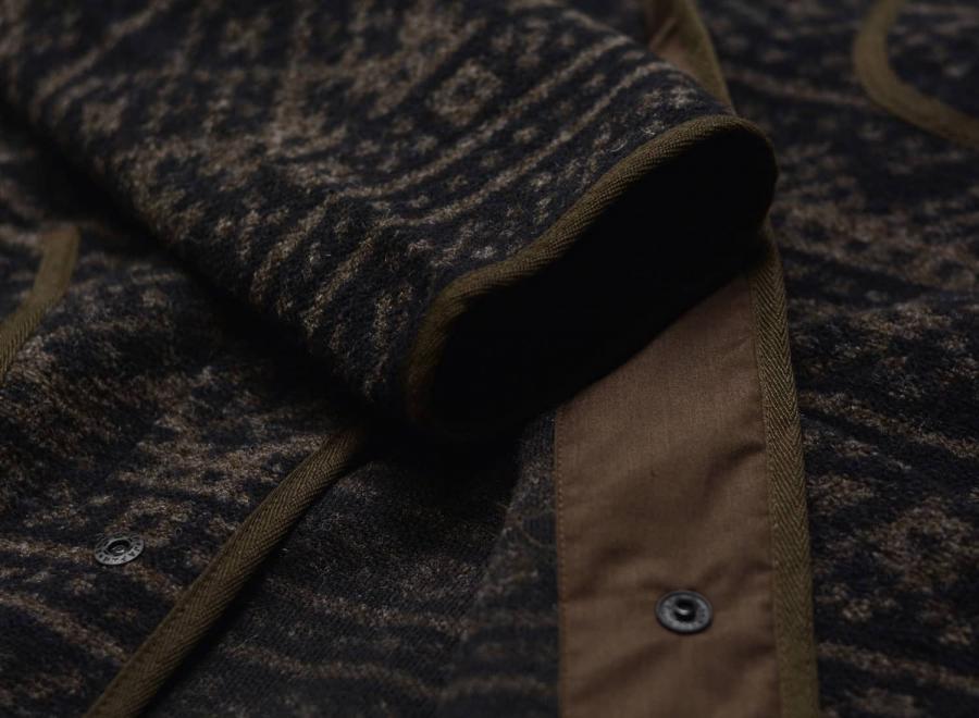 Kestin Neist Knitted Fairisle Cardigan Peat / Black - Kestin