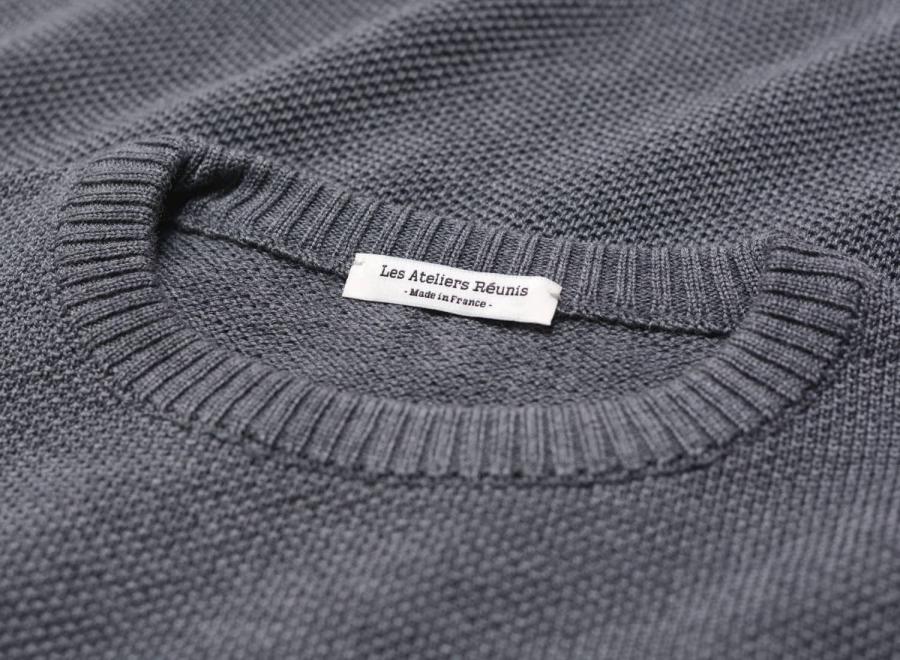 Les Ateliers Reunis Pull Mess Merinos Gris - Les Ateliers Réunis