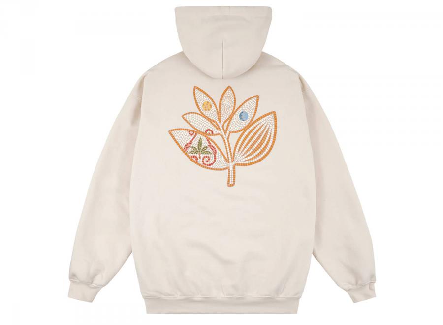 Magenta Mosaic Hoodie Natural - Magenta