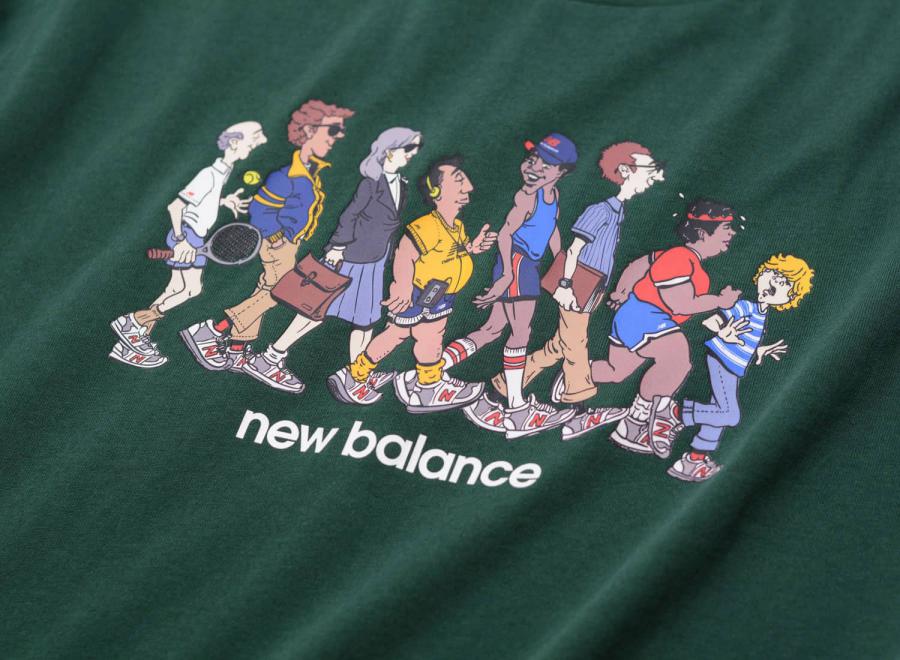 New Balance Athletics Relaxed Archive Walk Tshirt Green MT43553 - New Balance
