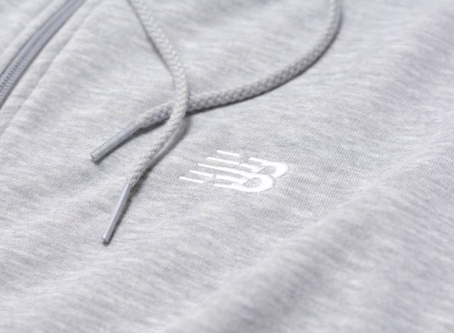 New Balance Sport Essential Fleece Zipped Hoodie Grey MJ41501 - New Balance
