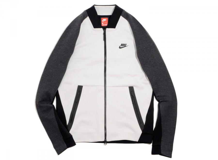 Nike Tech Fleece Varsity Jacket Light Bone / Black 886617-091 - Nike