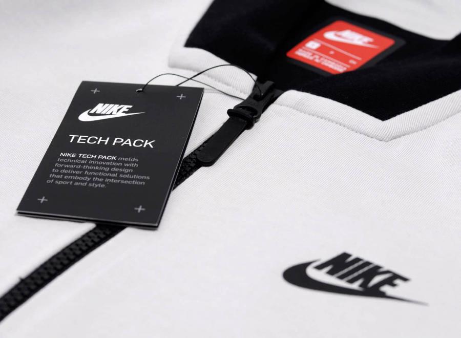 Nike Tech Fleece Varsity Jacket Light Bone / Black 886617-091 - Nike